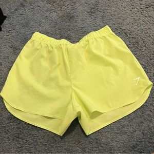 Neon yellow gymshark shorts